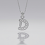 Sterling Silver D Initial Pendant Necklace handcrafted in Malta