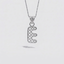 Sterling Silver E Initial Pendant Necklace handcrafted in Malta