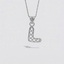 Sterling Silver L Initial Pendant Necklace handcrafted in Malta