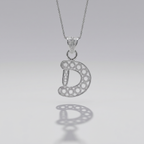 Sterling Silver D Initial Pendant Necklace handcrafted in Malta