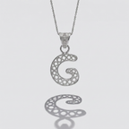 Sterling Silver G Initial Pendant Necklace handcrafted in Malta