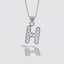 Sterling Silver H Initial Pendant Necklace handcrafted in Malta