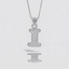 Sterling Silver I Initial Pendant Necklace handcrafted in Malta