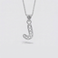 Sterling Silver J Initial Pendant Necklace handcrafted in Malta