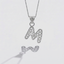 Sterling Silver M Initial Pendant Necklace handcrafted in Malta
