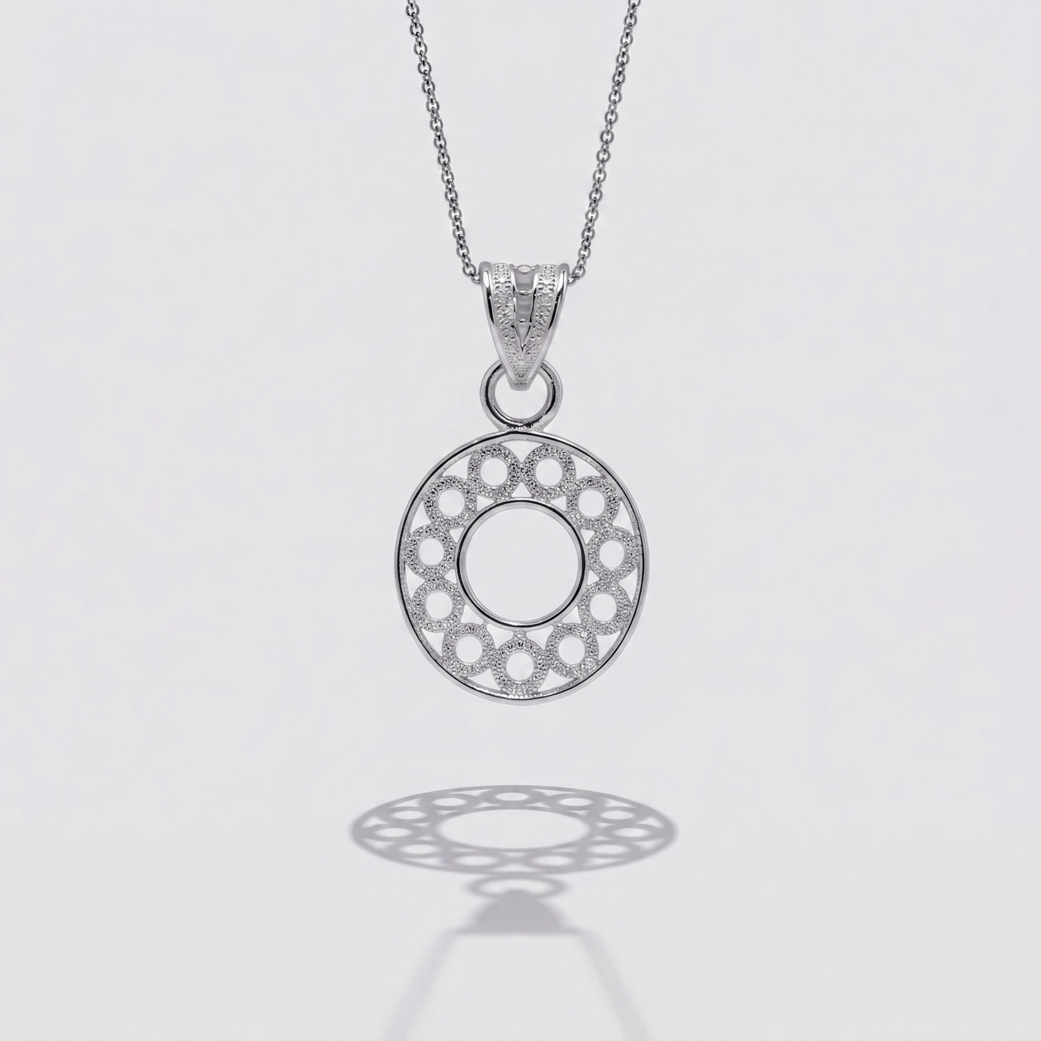 Sterling Silver O Initial Pendant Necklace handcrafted in Malta