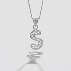Sterling Silver S Initial Pendant Necklace handcrafted in Malta