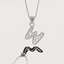 Sterling Silver W Initial Pendant Necklace handcrafted in Malta