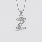 Sterling Silver Z Initial Pendant Necklace handcrafted in Malta