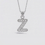 Sterling Silver Z Initial Pendant Necklace handcrafted in Malta